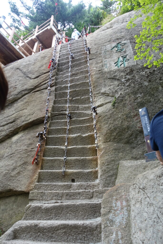 Steile Treppe